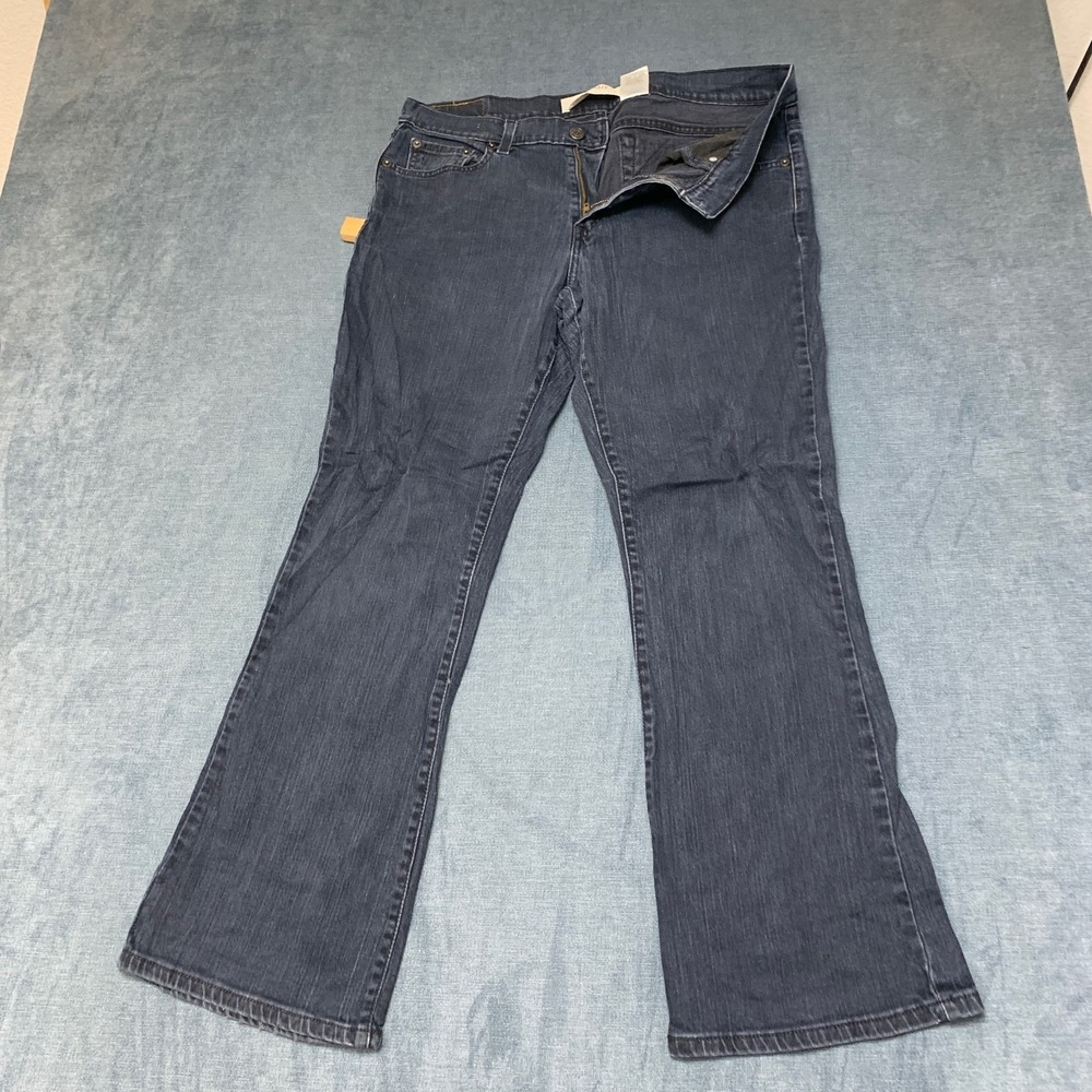 Levi's Boot Cut Jeans Womens 12S Blue Denim Dark Wash Pockets Stretch Streetwear